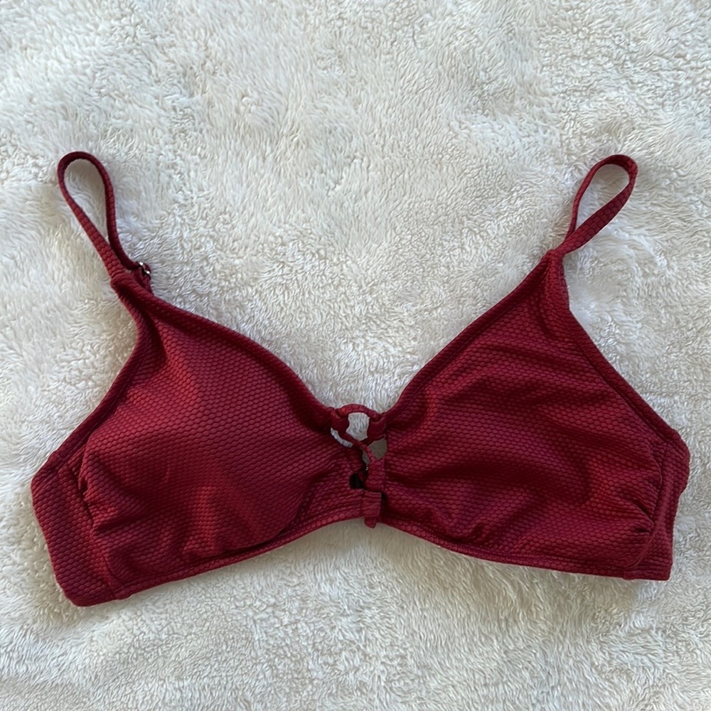 Burgundy Bralette Swim Top